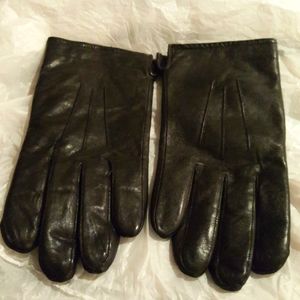 NWOT Thinsulate black leather lined size L men's gloves
